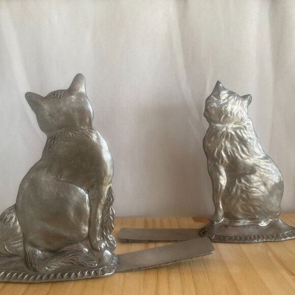 23-(VHD) Vintage. Home Decor. Seagull Pewter Canada. Cat. Bookends. - Picture 3 of 5
